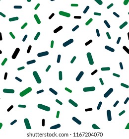 Light Blue, Green vector seamless cover with stright stripes. Glitter abstract illustration with colored sticks. Pattern for your busines websites.