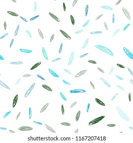 Light Blue, Green vector seamless cover with spots. Illustration with set of shining colorful abstract circles. New design for ad, poster, banner of your website.