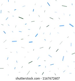Light Blue, Green vector seamless template with repeated sticks. Shining colored illustration with narrow lines. The pattern can be used for busines ad, booklets, leaflets