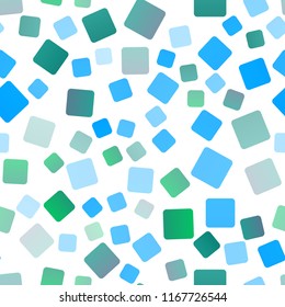 Light Blue, Green vector seamless cover in polygonal style. Decorative design in abstract style with rectangles. Best design for your ad, poster, banner.