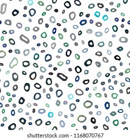 Light Blue, Green vector seamless texture with disks. Blurred decorative design in abstract style with bubbles. Template for business cards, websites.