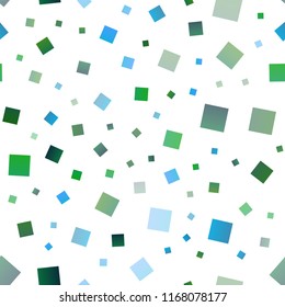 Light Blue, Green vector seamless layout with lines, rectangles. Glitter abstract illustration with rectangular shapes. Pattern for commercials.