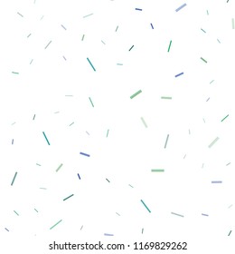 Light Blue, Green vector seamless template with repeated sticks. Blurred decorative design in simple style with lines. Best design for your ad, poster, banner.