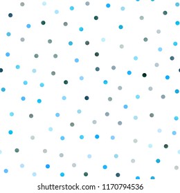 Light Blue, Green vector seamless cover with spots. Illustration with set of shining colorful abstract circles. The pattern can be used for beautiful websites.