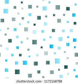 Light Blue, Green vector seamless texture in rectangular style. Glitter abstract illustration with rectangular shapes. Pattern for commercials.