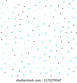 Light Blue, Green vector seamless backdrop with dots. Blurred decorative design in abstract style with bubbles. Pattern for trendy fabric, wallpapers.