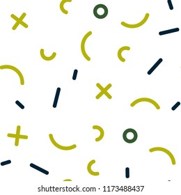 Light Blue, Green vector seamless layout with simple elements. Trendy seamless illustration with abstract lines. Design for textile, fabric, wallpapers.