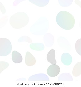 Light Blue, Green vector seamless layout with circle spots. Blurred bubbles on abstract backdrop with colorful gradient. Pattern for design of window blinds, curtains.