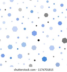 Light Blue, Green vector seamless layout with hexagonal shapes. Illustration of colored hexagons on white surface. Pattern for ads, leaflets.