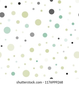 Light Blue, Green vector seamless texture with disks. Modern abstract illustration with colorful water drops. Pattern for design of window blinds, curtains.