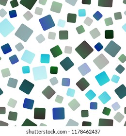 Light Blue, Green vector seamless cover in polygonal style. Rectangles on abstract background with colorful gradient. Modern template for your landing page.