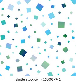 Light Blue, Green vector seamless texture in rectangular style. Glitter abstract illustration with rectangular shapes. Pattern can be used for websites.
