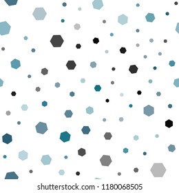 Light Blue, Green vector seamless background with hexagons. Glitter abstract illustration in hexagonal style. Pattern for ads, leaflets.