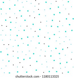 Light Blue, Green vector seamless backdrop with dots. Illustration with set of shining colorful abstract circles. Design for textile, fabric, wallpapers.
