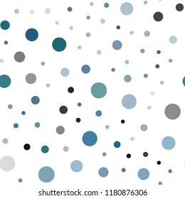 Light Blue, Green vector seamless background with bubbles. Illustration with set of shining colorful abstract circles. Trendy design for wallpaper, fabric makers.