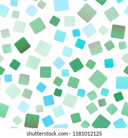 Light Blue, Green vector seamless layout with lines, rectangles. Illustration with set of colorful rectangles. The template can be used as a background.