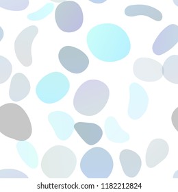 Light Blue, Green vector seamless cover with circles. Blurred bubbles on abstract backdrop with colorful gradient. Pattern for design of window blinds, curtains.