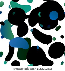 Light Blue, Green vector seamless template with spots. Blurred bubbles on abstract backdrop with colorful gradient. Pattern for trendy fabric, wallpapers.