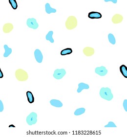 Light Blue, Green vector seamless pattern with spheres. Modern abstract illustration with colorful water drops. Pattern for design of fabric, wallpapers.