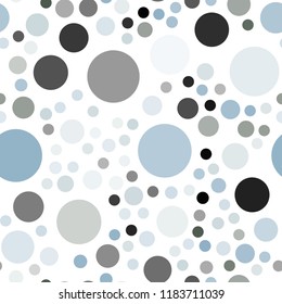 Light Blue, Green vector seamless texture with disks. Glitter abstract illustration with blurred drops of rain. Pattern can be used for futuristic ad, booklets.