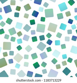 Light Blue, Green vector seamless background with rectangles. Illustration with set of colorful rectangles. Pattern for commercials.