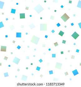 Light Blue, Green vector seamless cover in polygonal style. Rectangles on abstract background with colorful gradient. Smart design for your business advert.