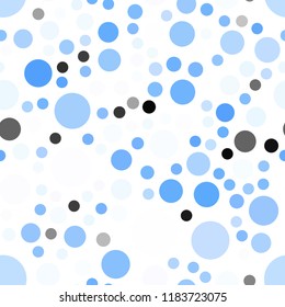 Light Blue, Green vector seamless template with circles. Beautiful colored illustration with blurred circles in nature style. New design for ad, poster, banner of your website.