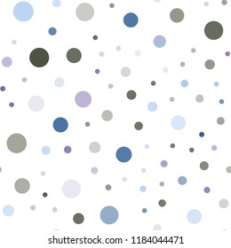 Light Blue, Green vector seamless cover with spots. Blurred bubbles on abstract background with colorful gradient. Pattern for design of window blinds, curtains.