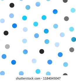 Light Blue, Green vector seamless texture with disks. Blurred bubbles on abstract background with colorful gradient. New design for ad, poster, banner of your website.