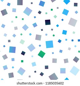 Light Blue, Green vector seamless texture in rectangular style. Glitter abstract illustration with rectangular shapes. The template can be used as a background.