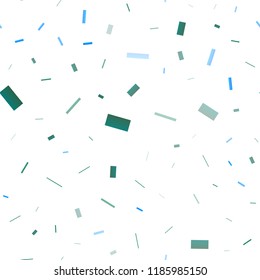 Light Blue, Green vector seamless backdrop with rectangles, squares. Illustration with set of colorful rectangles. Pattern for commercials.