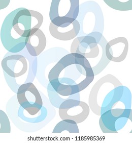 Light Blue, Green vector seamless template with spots. Blurred bubbles on abstract backdrop with colorful gradient. Pattern for trendy fabric, wallpapers.