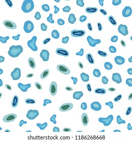 Light Blue, Green vector seamless cover with spots. Abstract illustration with colored bubbles in nature style. Design for textile, fabric, wallpapers.