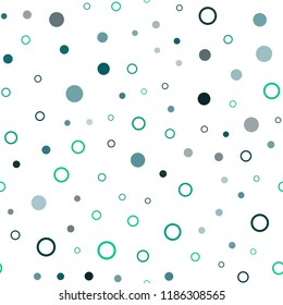Light Blue, Green vector seamless cover with spots. Modern abstract illustration with colorful water drops. Pattern for design of window blinds, curtains.