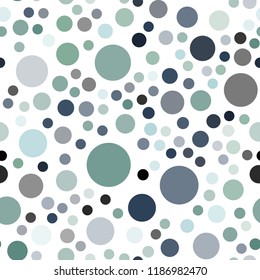 Light Blue, Green vector seamless template with circles. Blurred decorative design in abstract style with bubbles. Pattern can be used for beautiful websites.