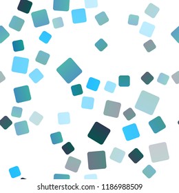 Light Blue, Green vector seamless layout with lines, rectangles. Beautiful illustration with rectangles and squares. Best design for your ad, poster, banner.