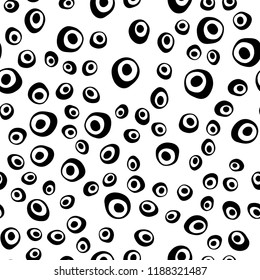 Light Blue, Green vector seamless template with spots. Abstract illustration with colored bubbles in nature style. Pattern for design of fabric, wallpapers.
