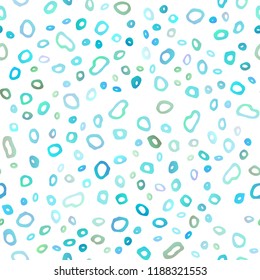 Light Blue, Green vector seamless cover with circles. Illustration with set of shining colorful abstract circles. Design for textile, fabric, wallpapers.