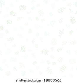 Light Blue, Green vector seamless doodle layout with leaves, branches. Modern abstract illustration with leaves and branches. Pattern for design of fabric, wallpapers.