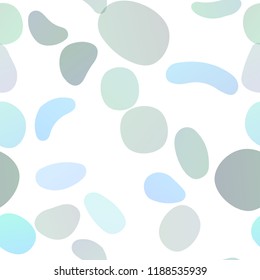Light Blue, Green vector seamless layout with circle spots. Abstract illustration with colored bubbles in nature style. Pattern for design of fabric, wallpapers.