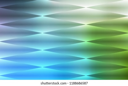 Light Blue, Green vector seamless layout with lines, rectangles. Glitter abstract illustration with rectangular shapes. Pattern for design of window blinds, curtains.
