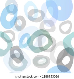 Light Blue, Green vector seamless template with spots. Glitter abstract illustration with blurred drops of rain. Template for business cards, websites.