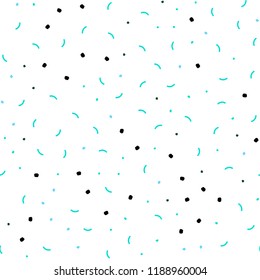 Light Blue, Green vector seamless pattern with spheres, triangles. Design with connection of dots and lines on colorful background. Template for business cards, websites.