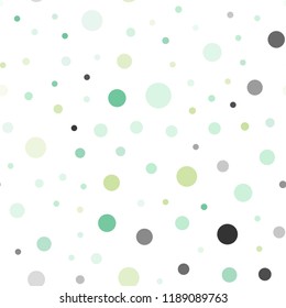 Light Blue, Green vector seamless cover with spots. Blurred decorative design in abstract style with bubbles. Template for business cards, websites.
