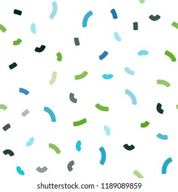 Light Blue, Green vector seamless pattern with bent lines. Glitter abstract illustration with wry lines. The best blurred design for your business.