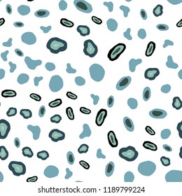 Light Blue, Green vector seamless layout with circle shapes. Beautiful colored illustration with blurred circles in nature style. Trendy design for wallpaper, fabric makers.