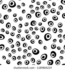 Light Blue, Green vector seamless texture with disks. Colorful illustration with blurred circles in nature style. Pattern for design of fabric, wallpapers.