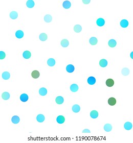 Light Blue, Green vector seamless cover with spots. Modern abstract illustration with colorful water drops. Beautiful design for your business natural advert.