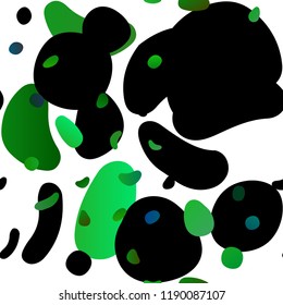 Light Blue, Green vector seamless texture with disks. Abstract illustration with colored bubbles in nature style. Template for business cards, websites.