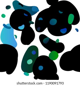 Light Blue, Green vector seamless texture with disks. Blurred bubbles on abstract backdrop with colorful gradient. Template for business cards, websites.